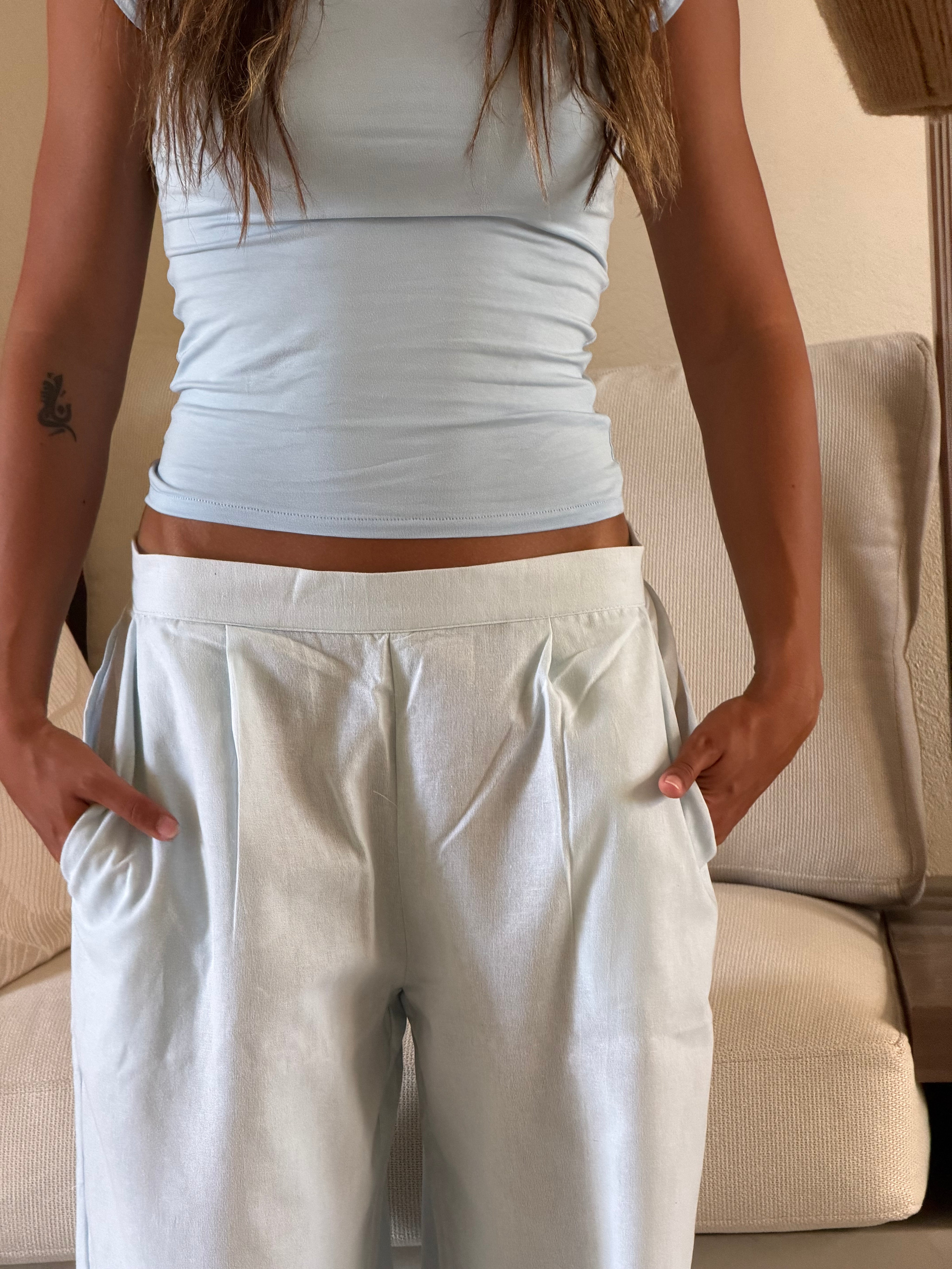 The linen blend pants