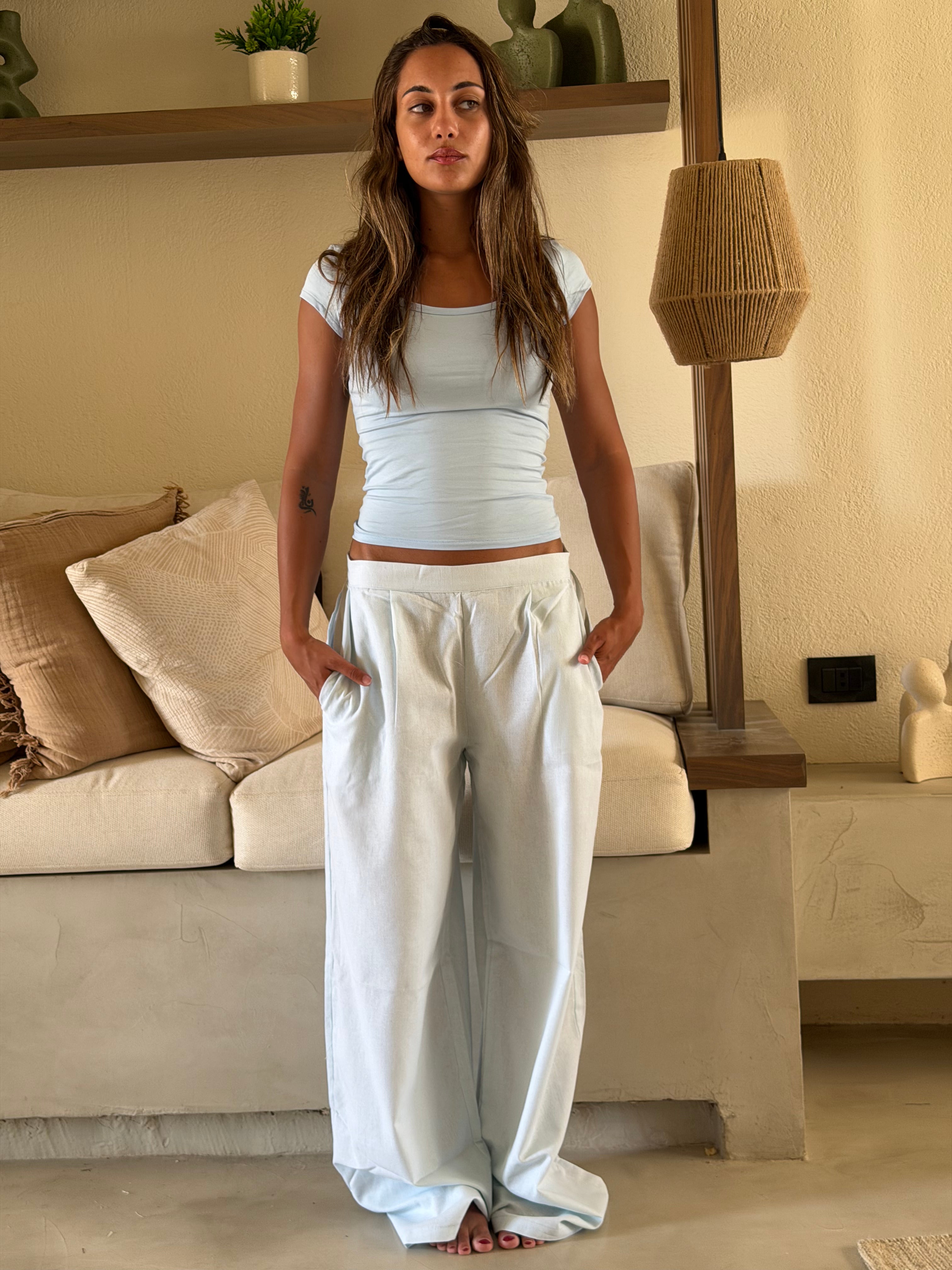 The linen blend pants