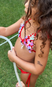Kids Red Playful Bikini