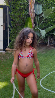 Kids Red Playful Bikini