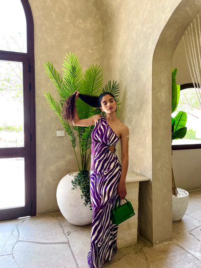 Purple Zebra Dress