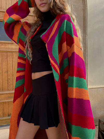 Multicolor Knit Cardigan