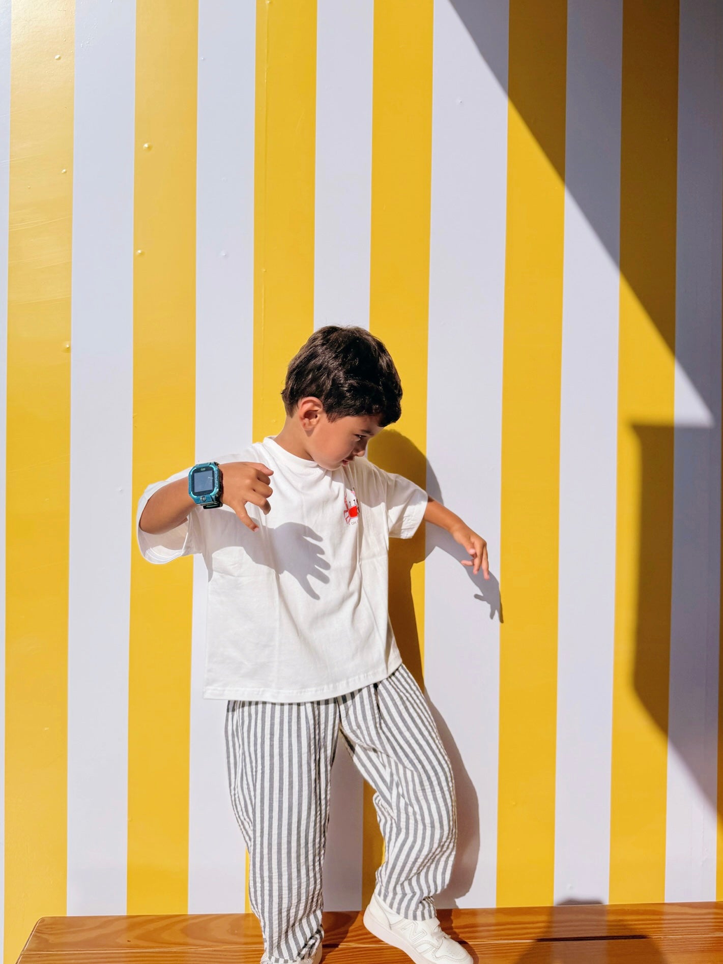 Kids Black foral pocket pants