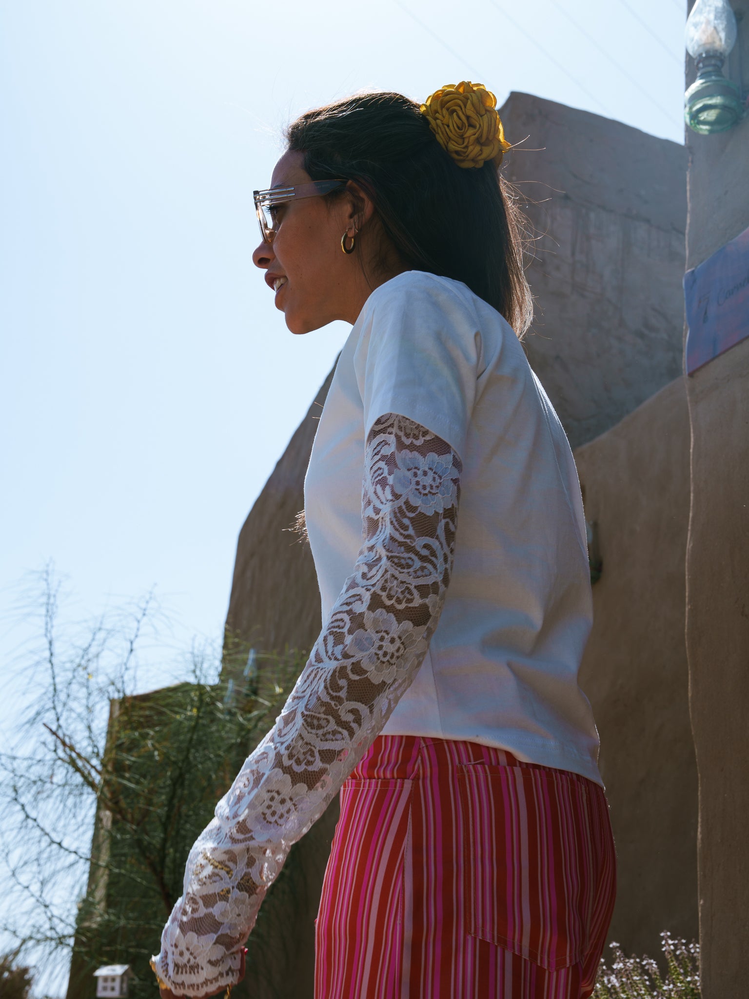 The Daylight Lace Sleeve Tee
