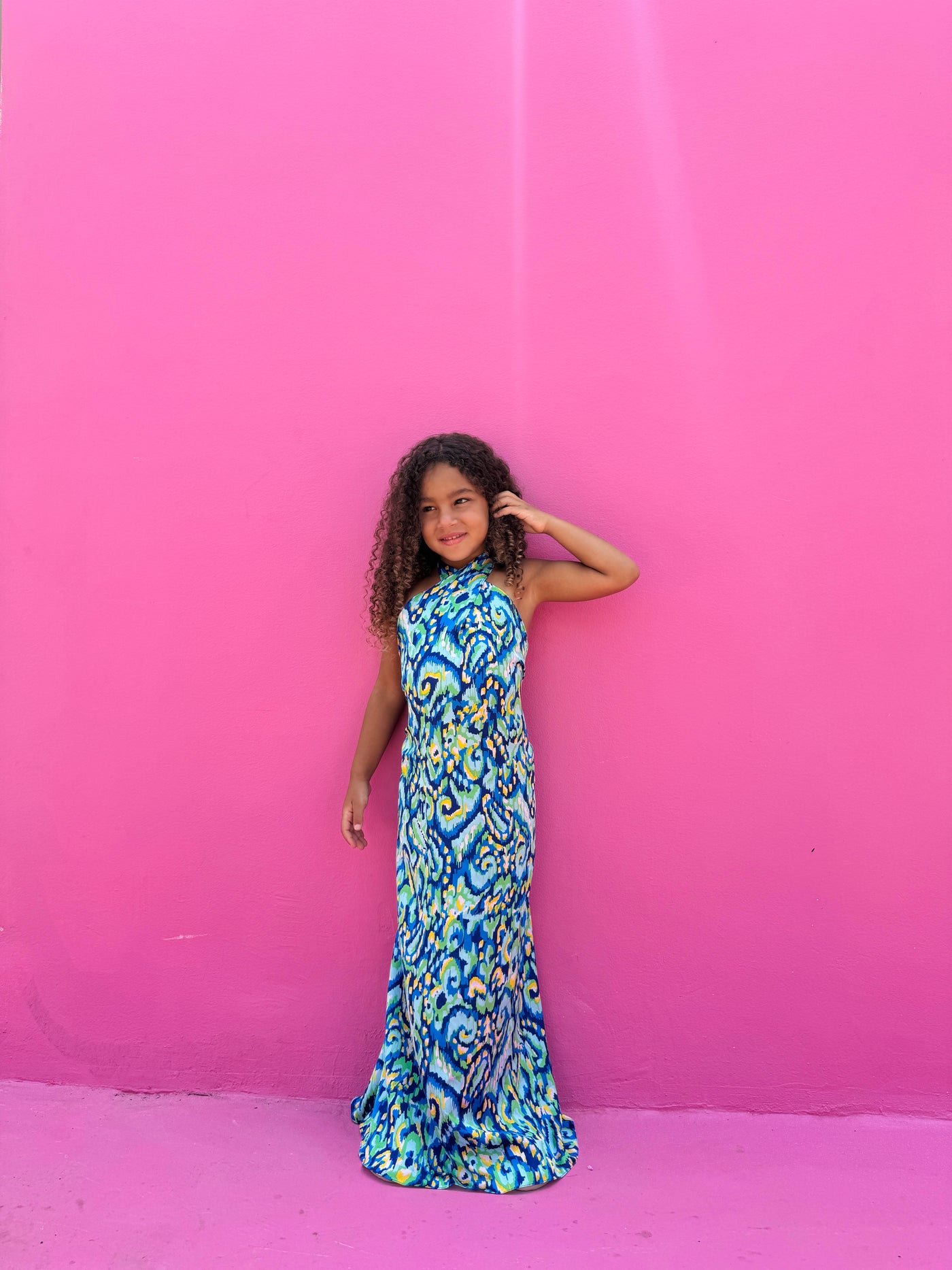 Kids Tropical Backless Dress