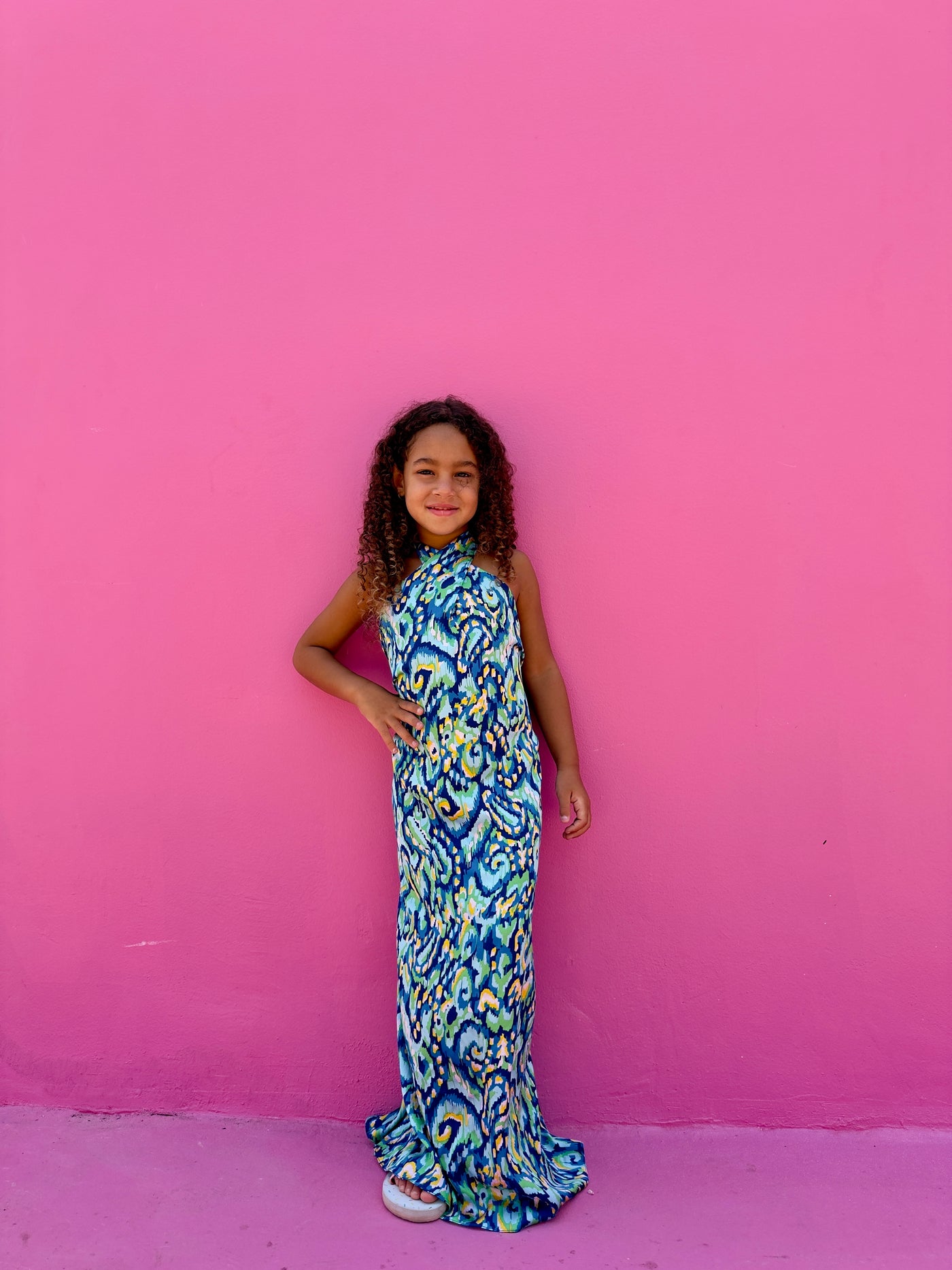 Kids Tropical Backless Dress