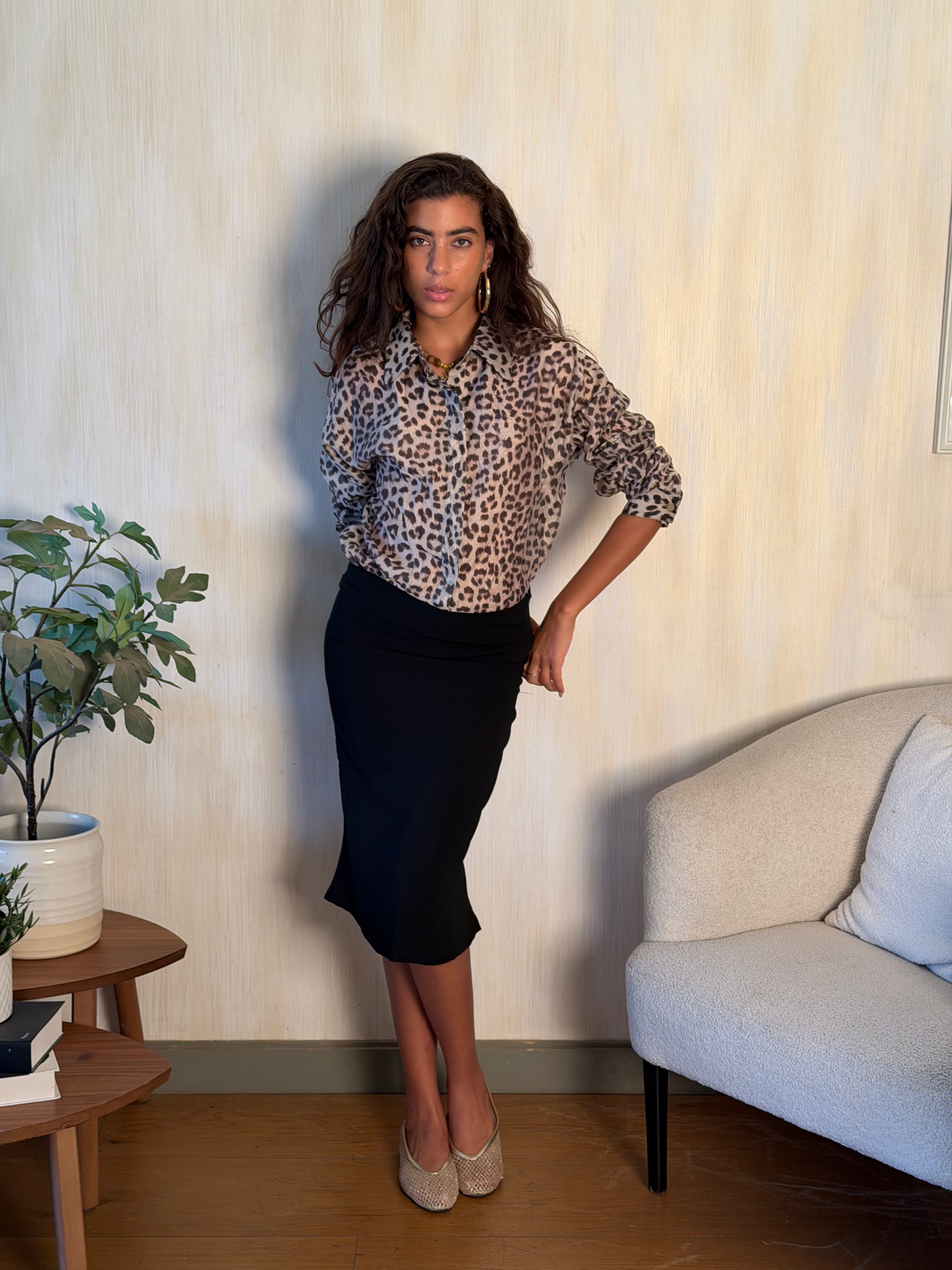 The Black Midi Skirt