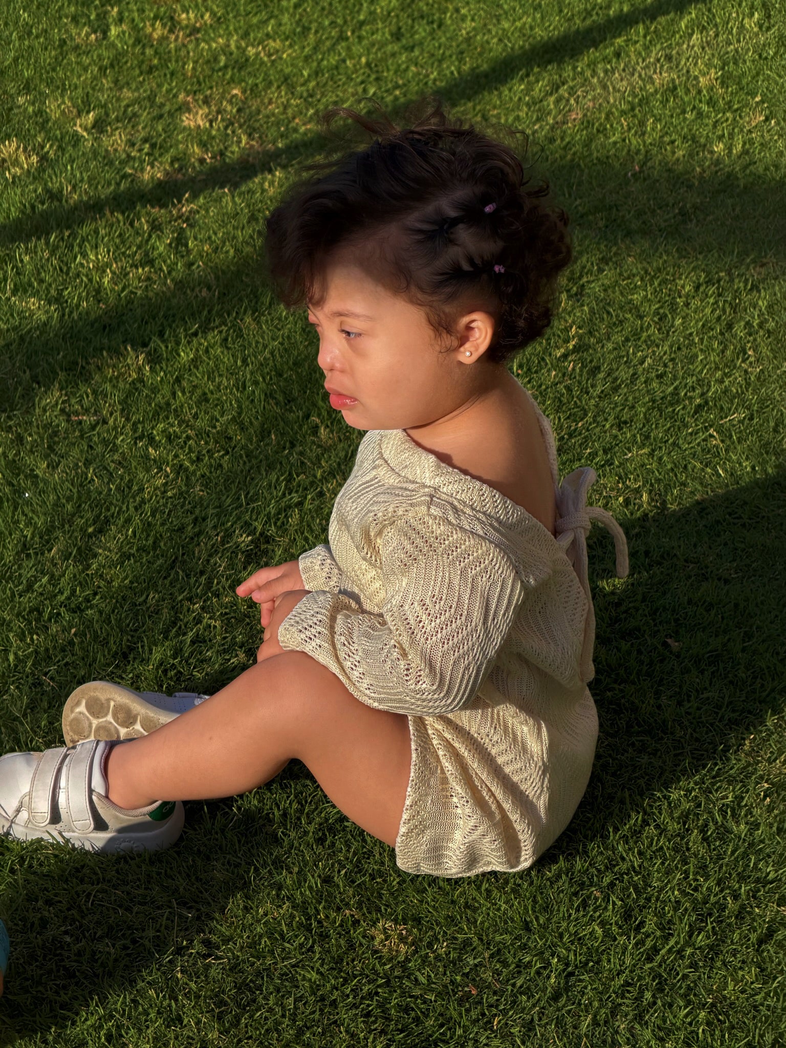 Kids Knitted Backless Dress
