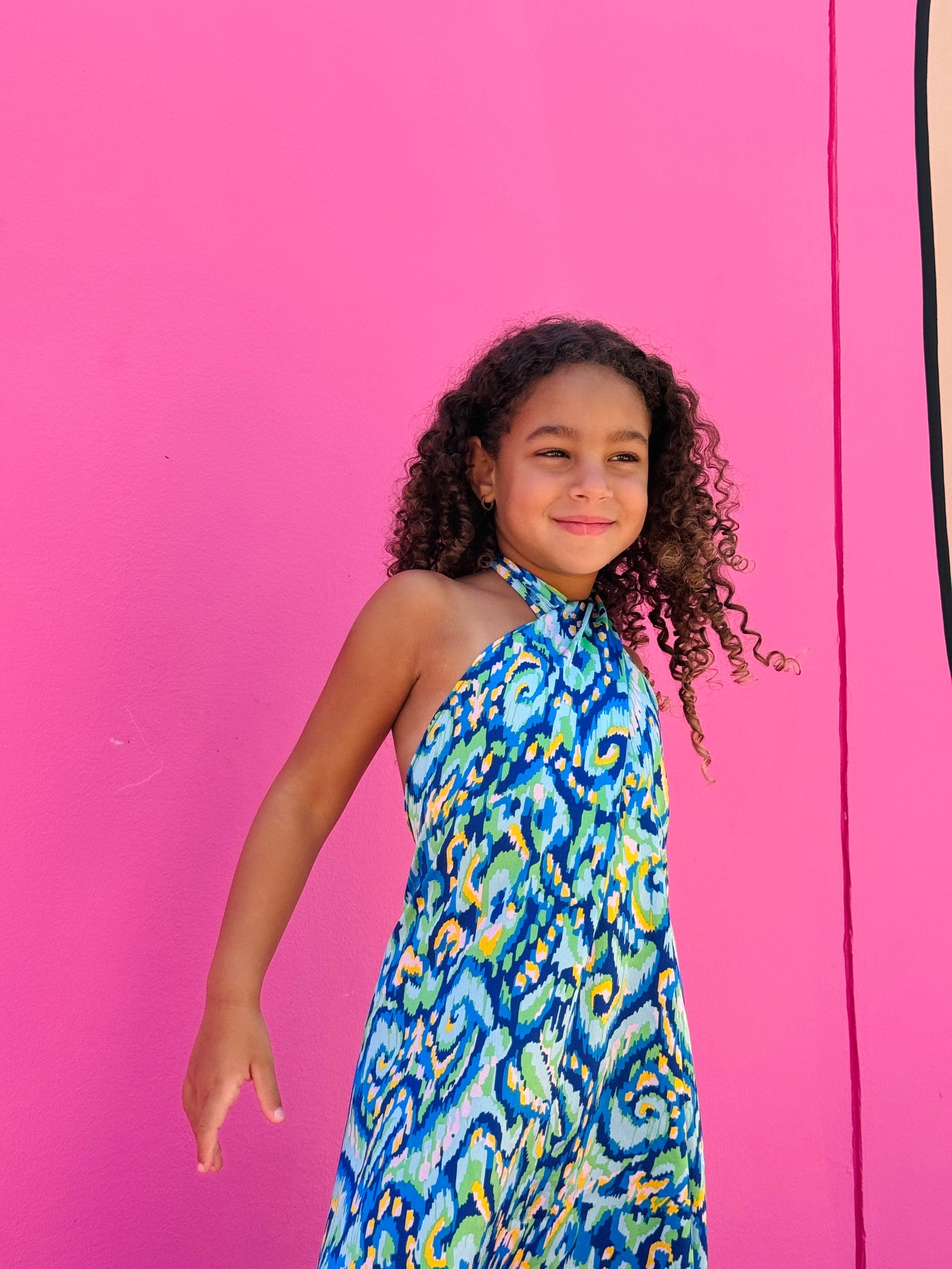 Kids Tropical Backless Dress