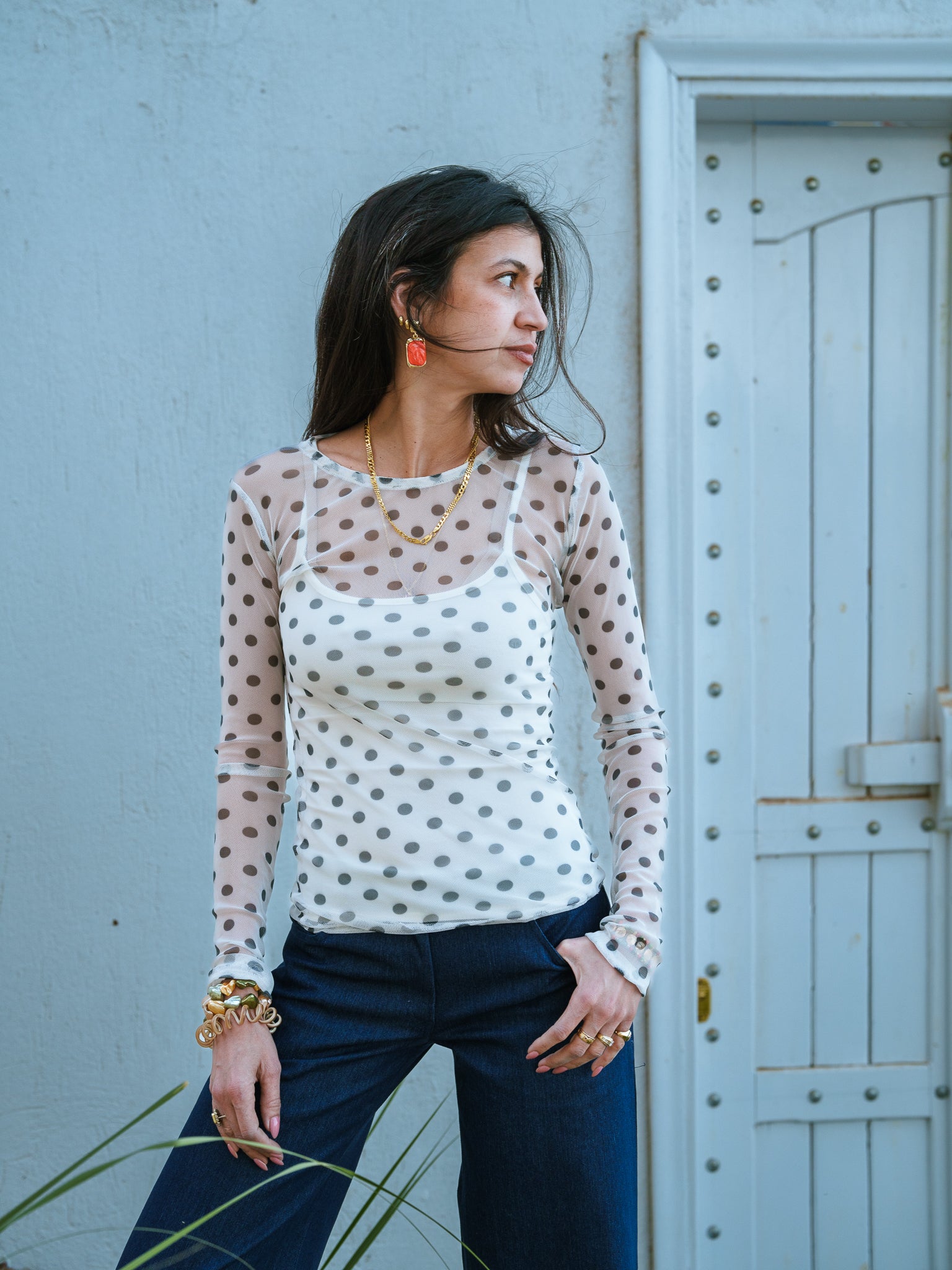 The Polka Dot Sheer Top