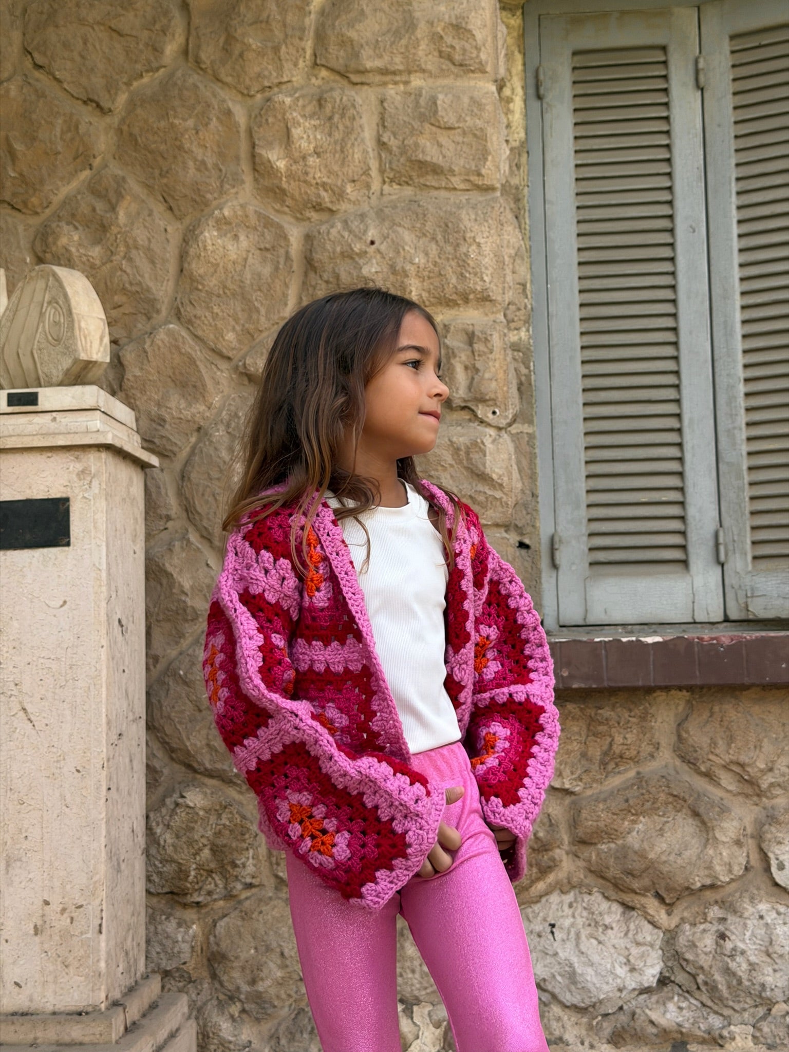 Kids Happy Crochet Jacket