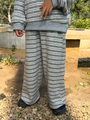 Kids Grey Stripped Pants