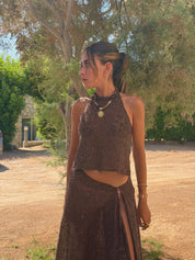 The Halter Shimmer Set