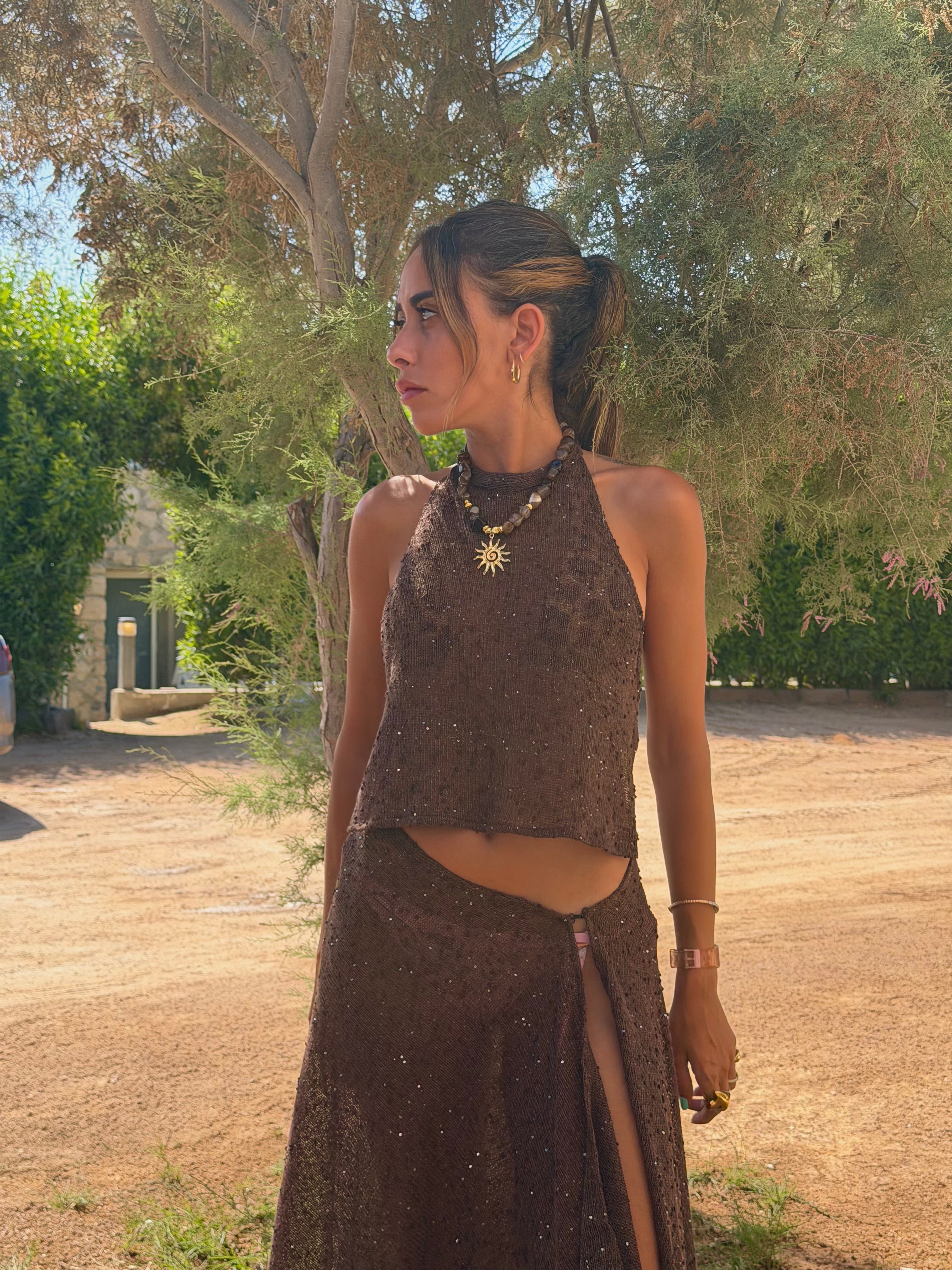 The Halter Shimmer Set