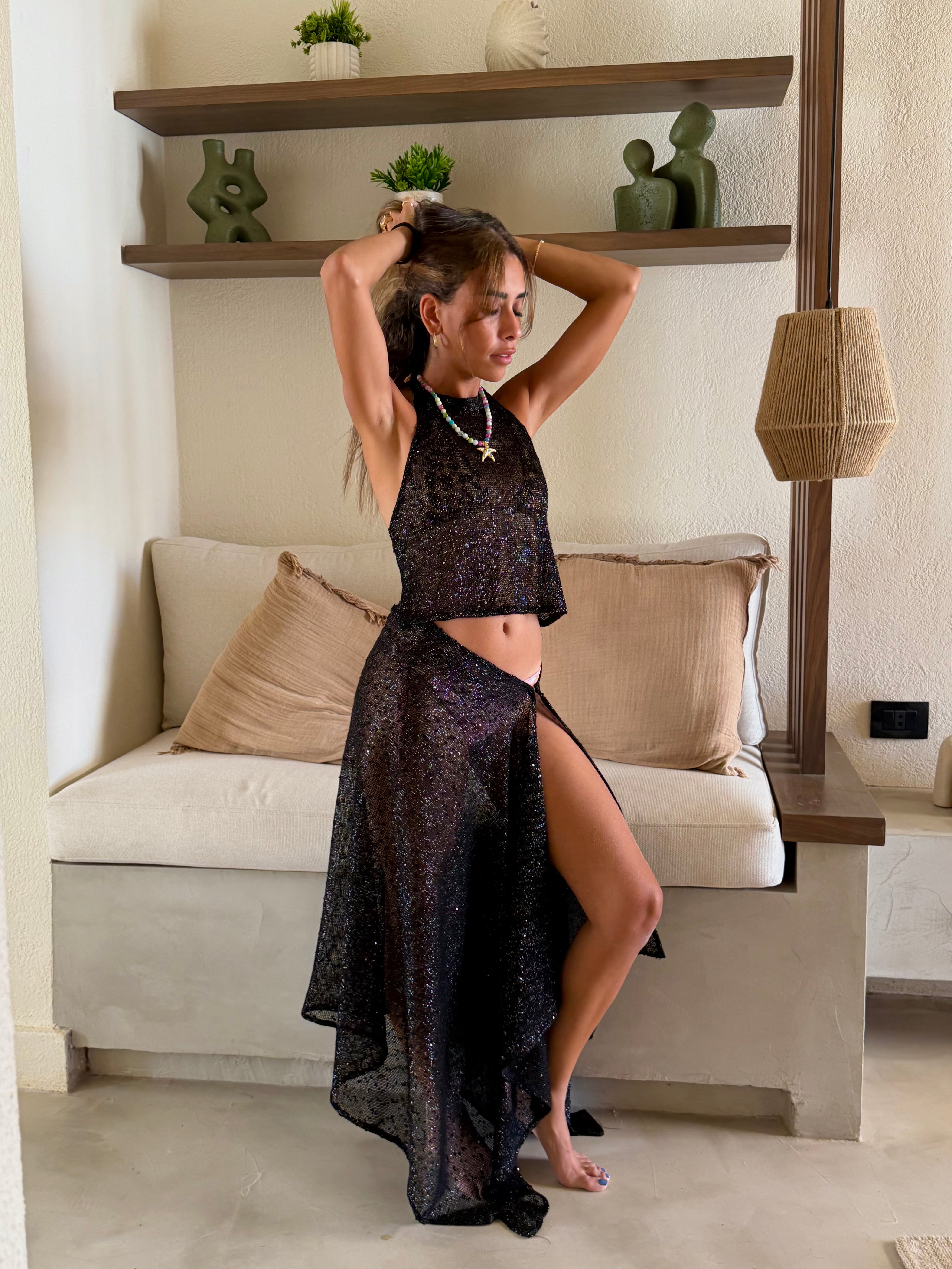 The Halter Shimmer Set