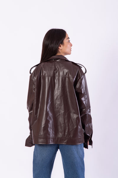 Glossy Leather Jacket