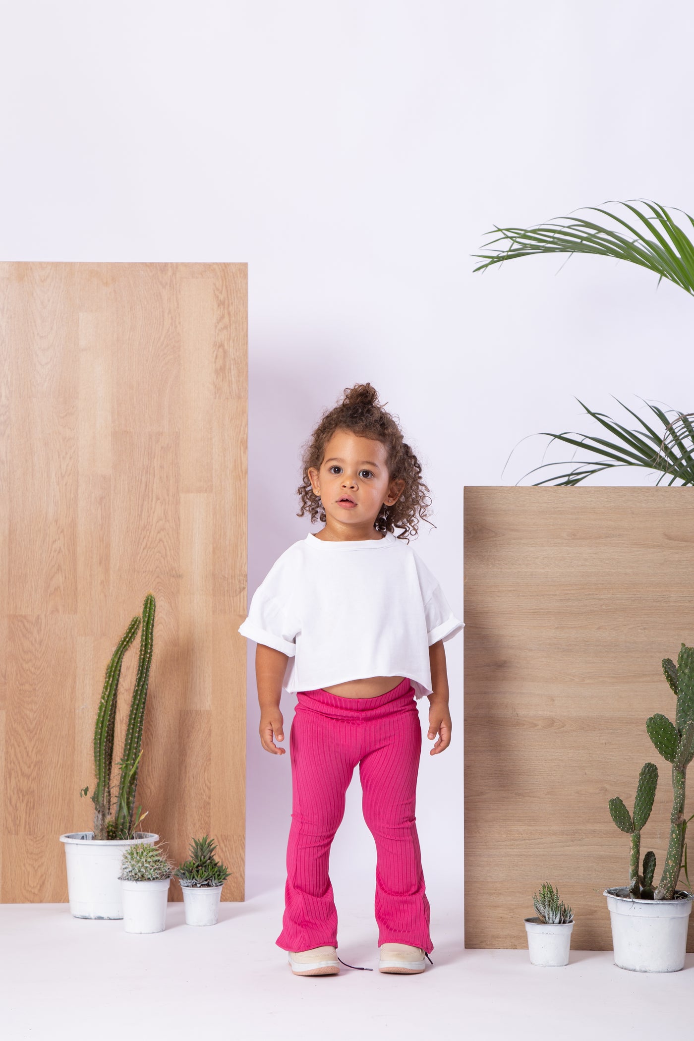 Kids Ribbed Flared Pants