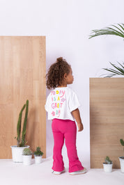 Kids Ribbed Flared Pants