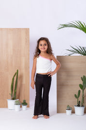 Kids Ribbed Flared Pants