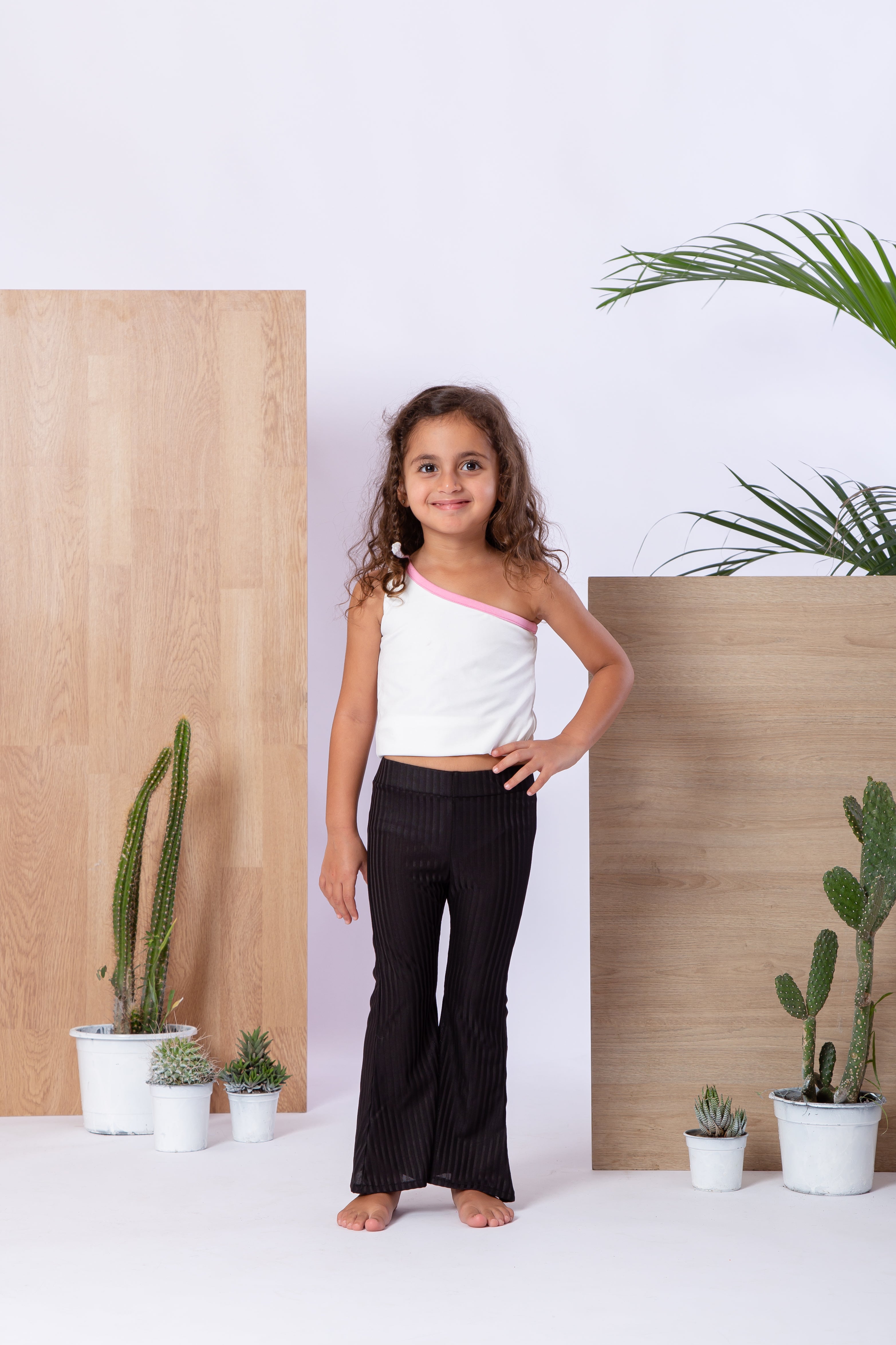 Kids Ribbed Flared Pants