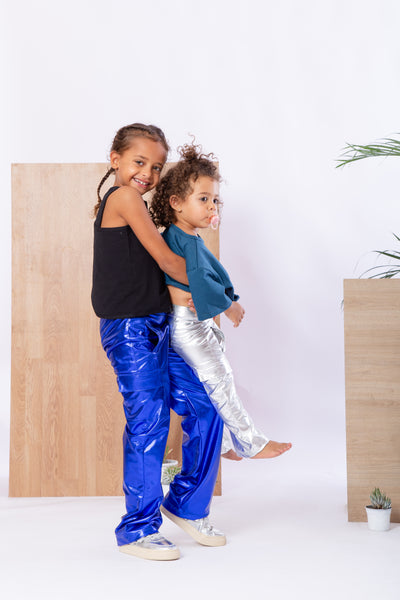 Kids Metallic Cargo Pants