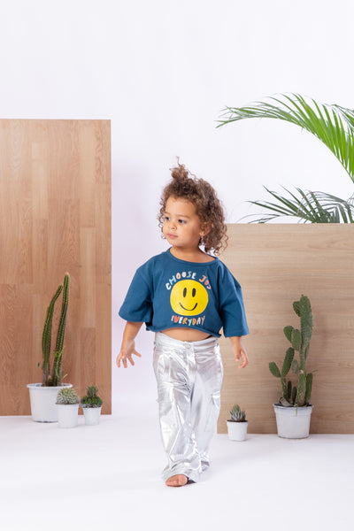 Kids Metallic Cargo Pants