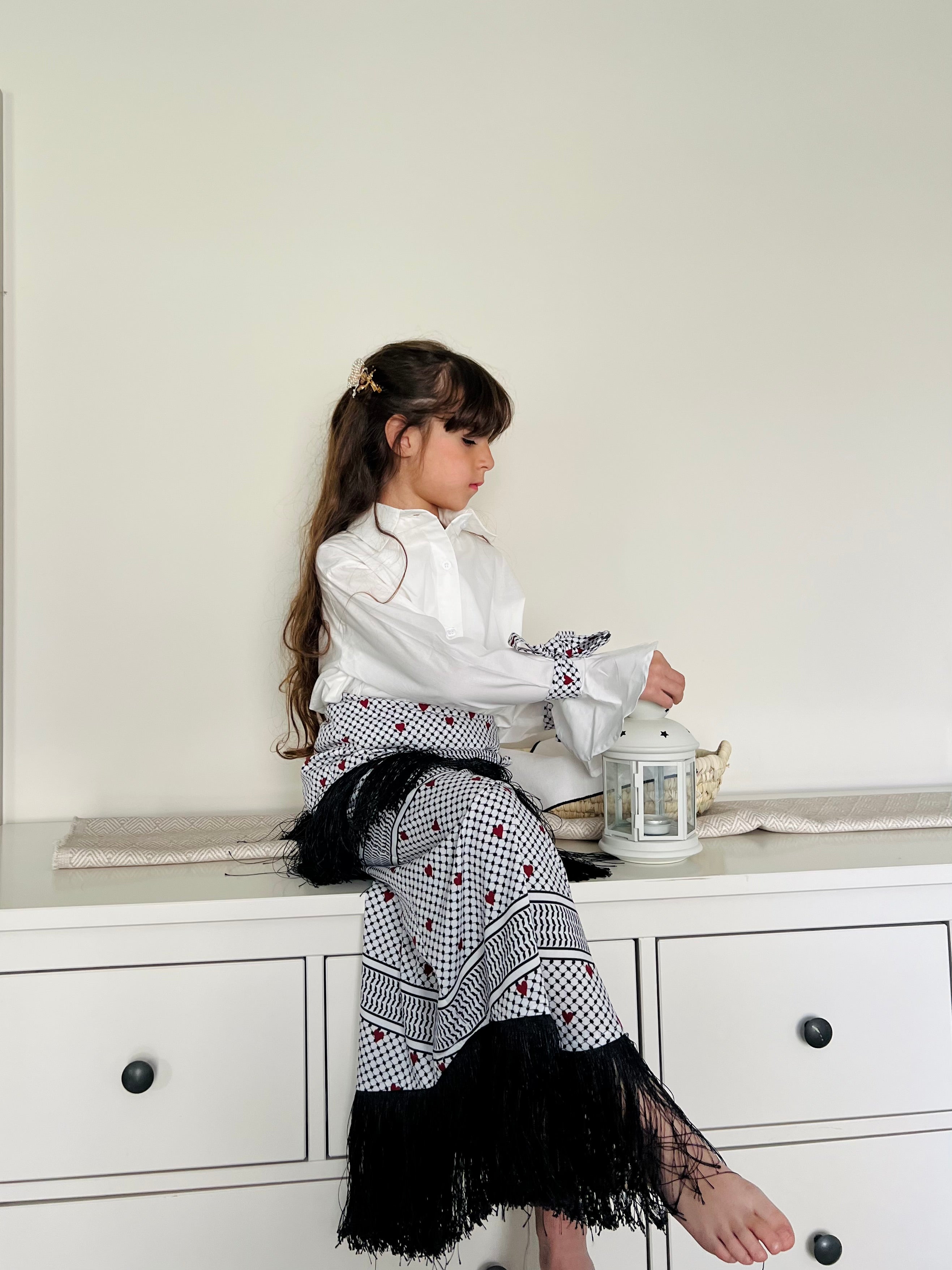 Kids Hearts Tassels Set