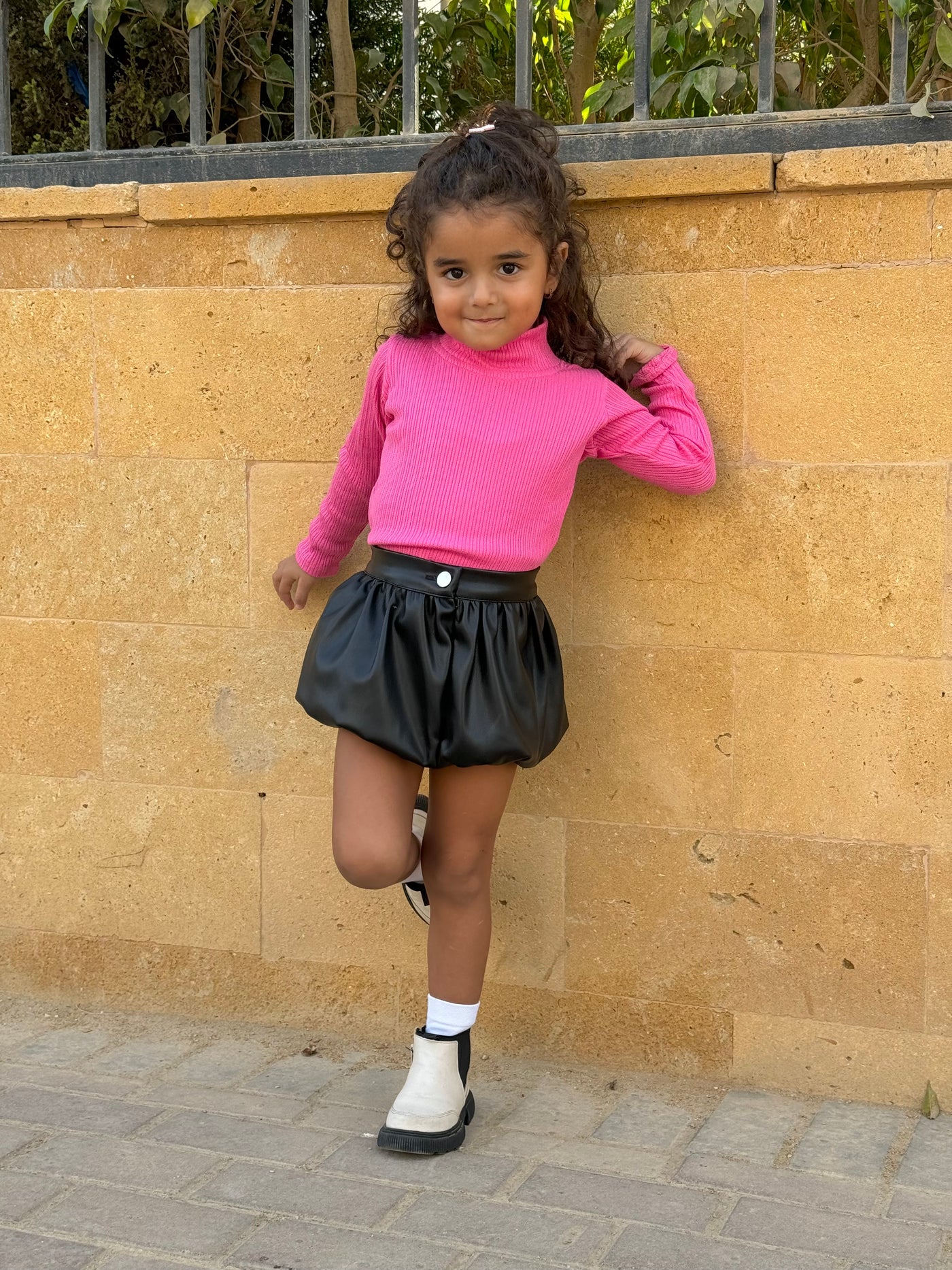 Kids Leather Skirt