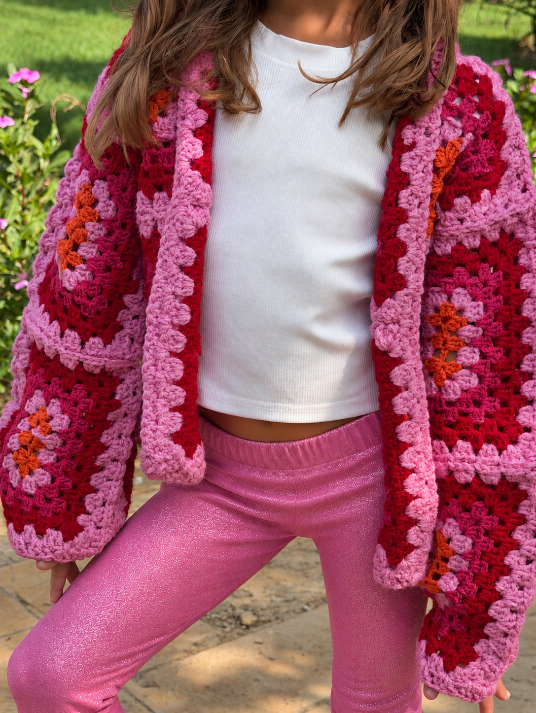 Kids Happy Crochet Jacket