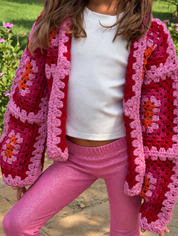 Kids Happy Crochet Jacket