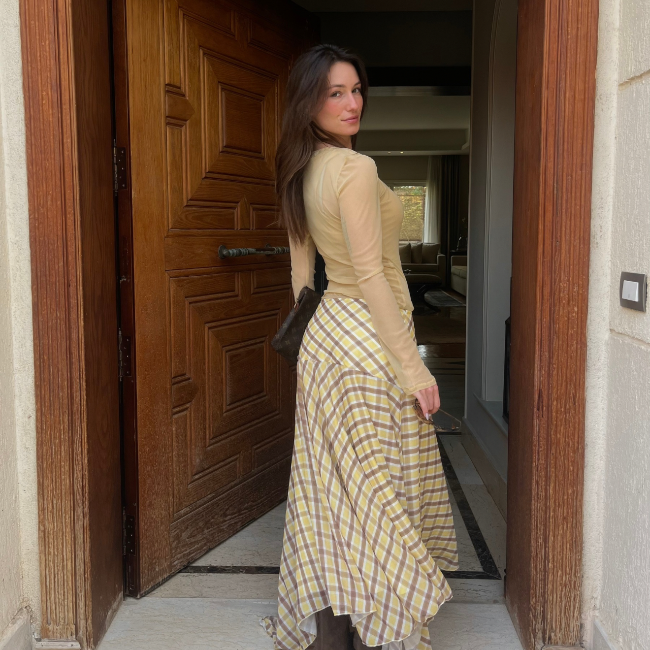 The Checkered Breeze Skirt