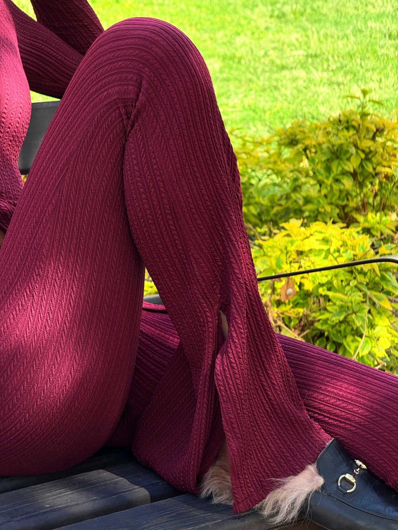 Ribbed Duo - Burgundy
