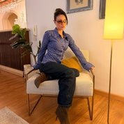 The Blueberry Checkered Hourglass Shirt