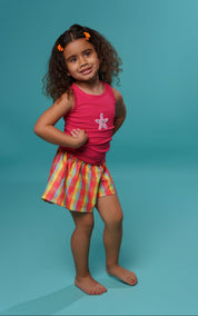 Kids star fish pink tank top