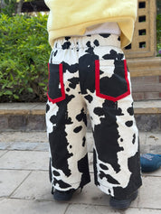 Kids Red Lined Cow pants
