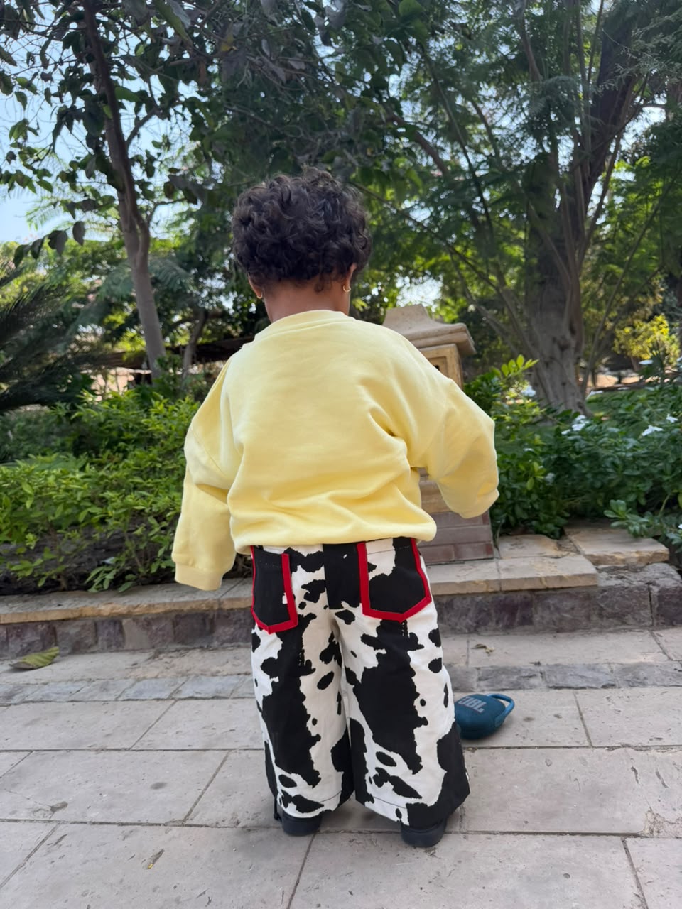 Kids Red Lined Cow pants