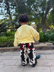 Kids Red Lined Cow pants