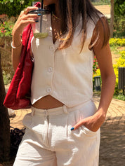 The Vested Linen - White