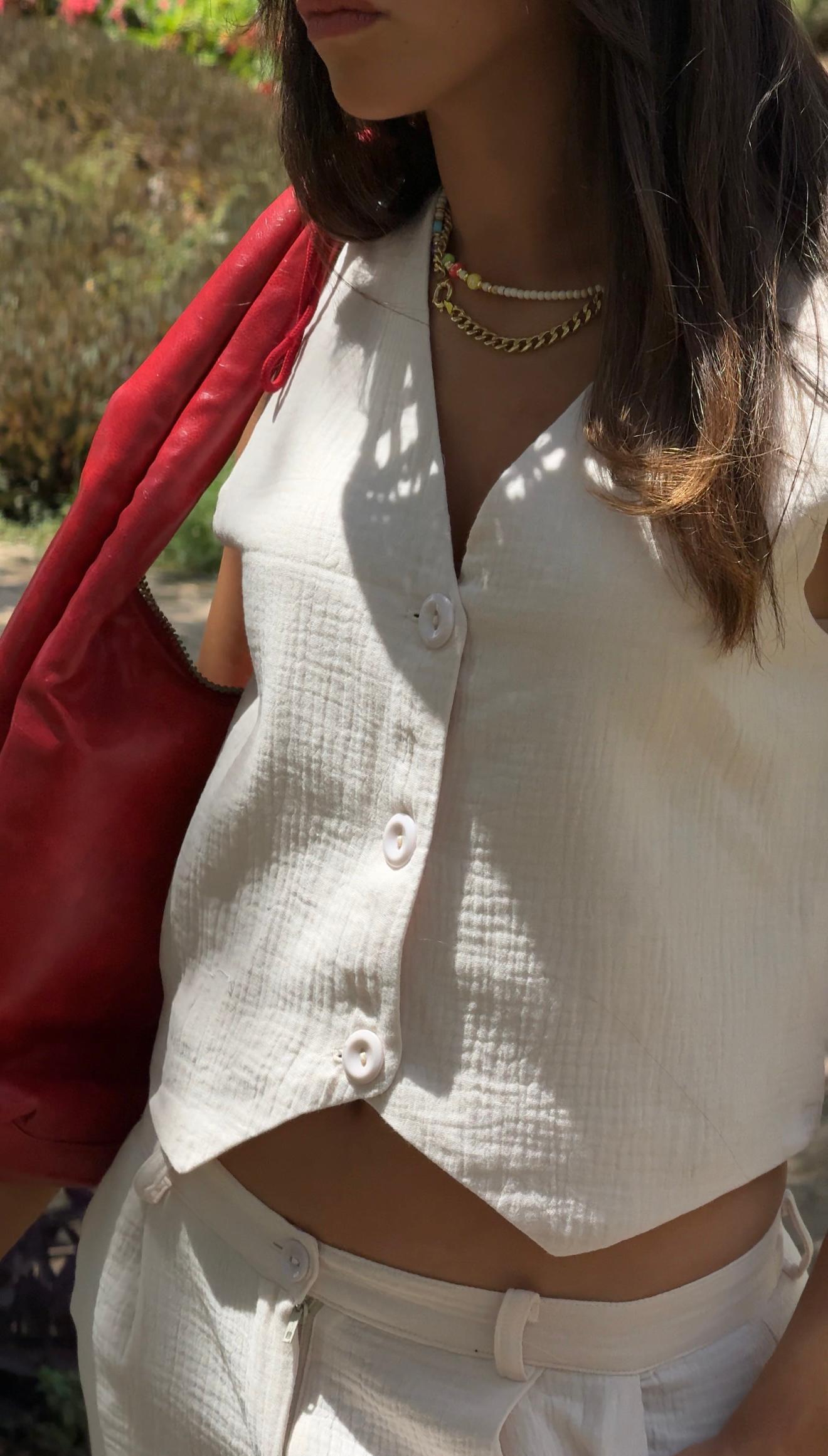 The Vested Linen - White