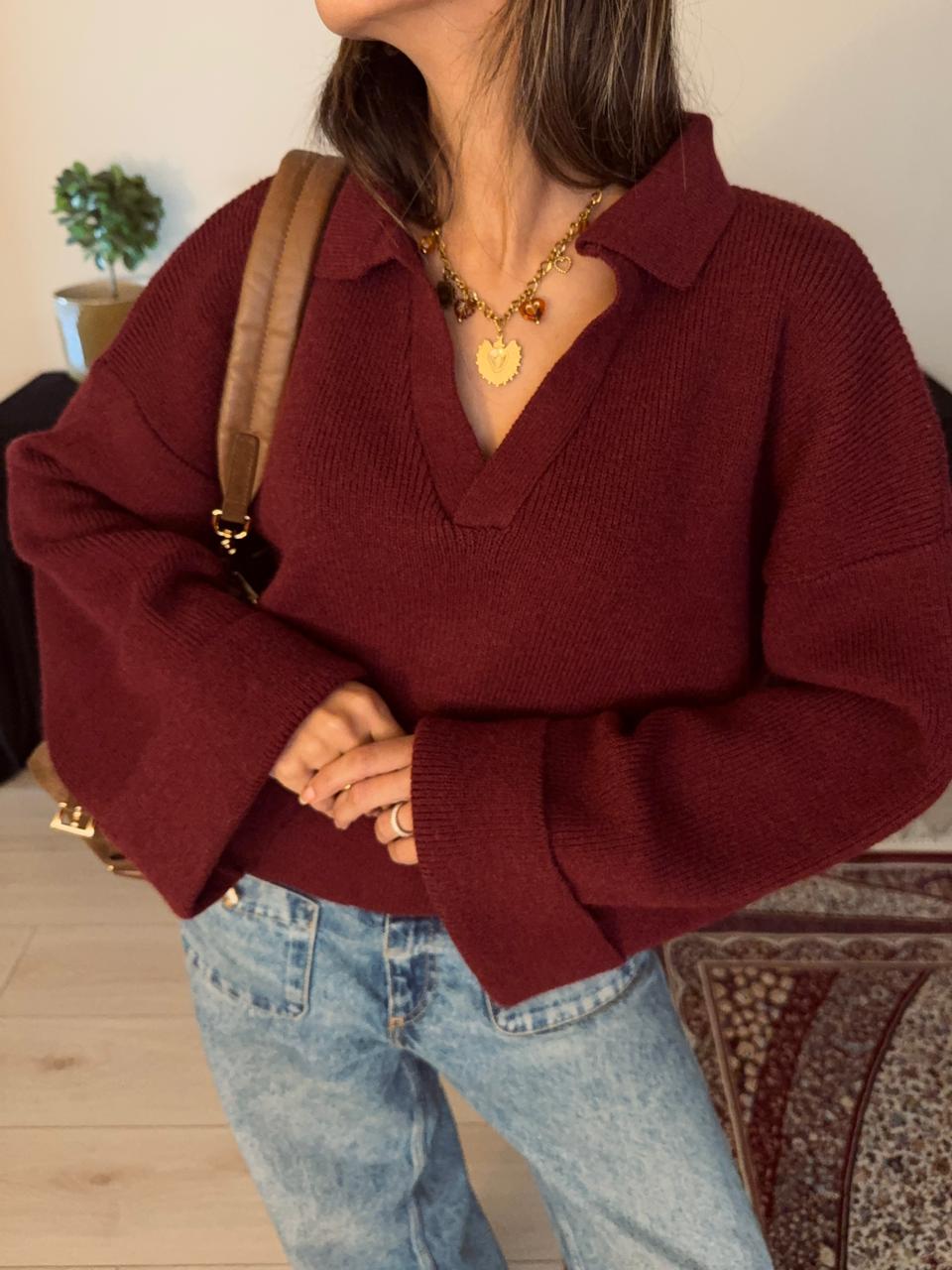 The Knitted Polo Sweater