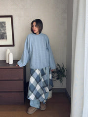 The Long Checkered Waist Wrap