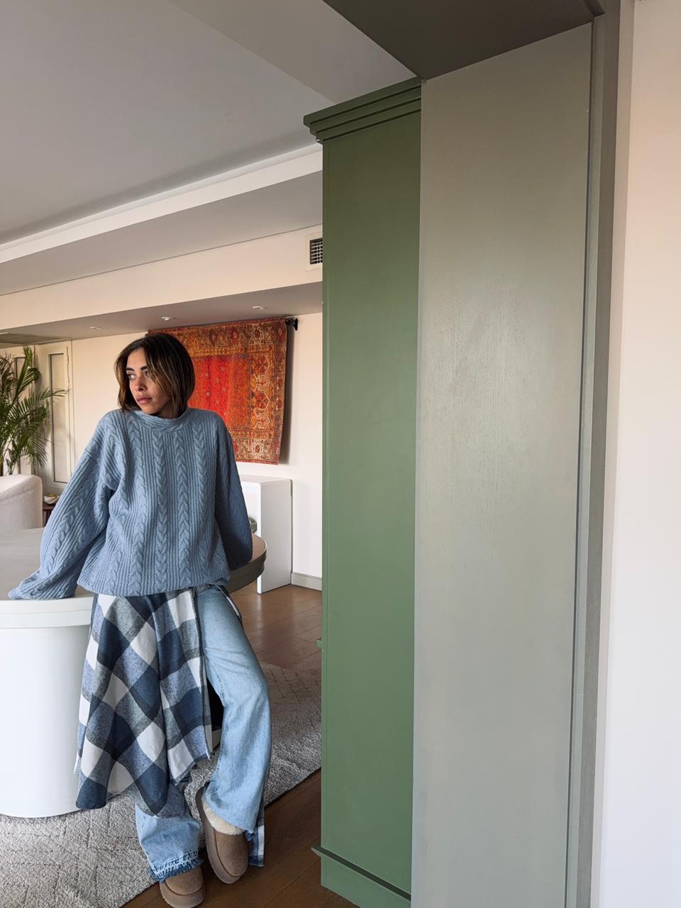 The Long Checkered Waist Wrap