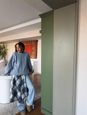 The Long Checkered Waist Wrap