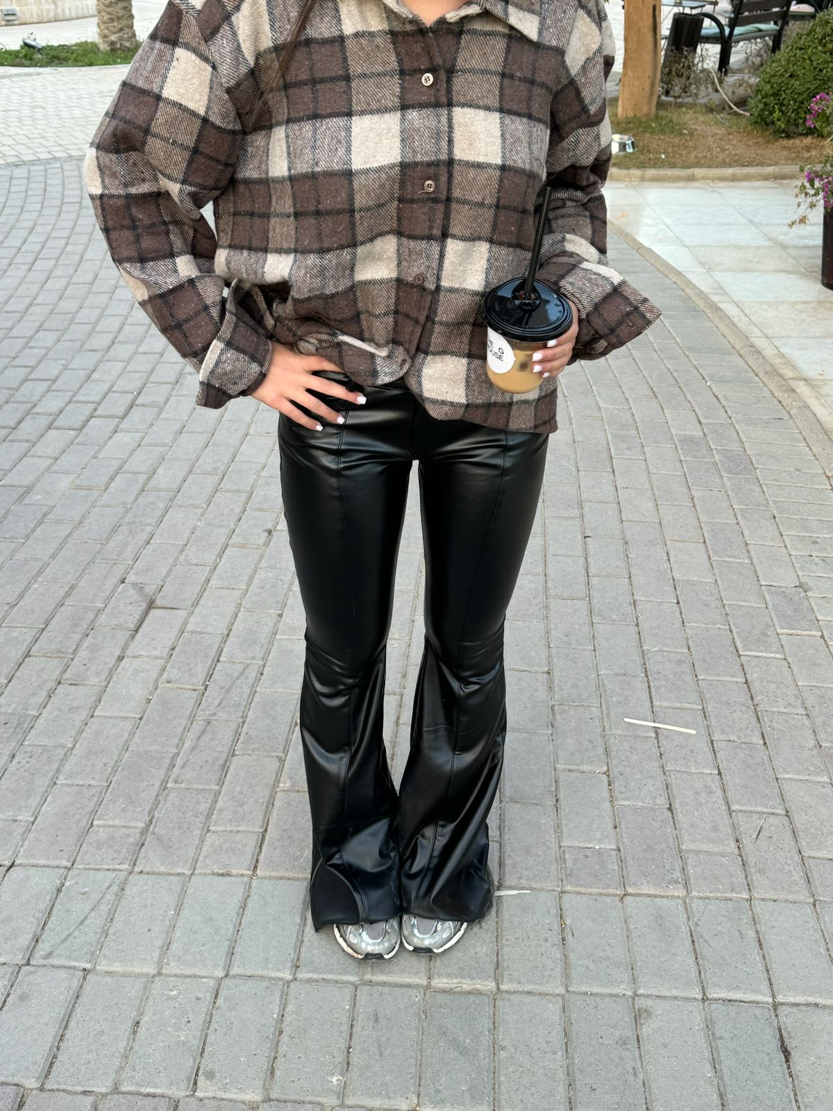 The Leather Flare Pants