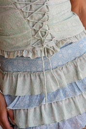 The Seafoam Paisley Skirt - BlueXGreen