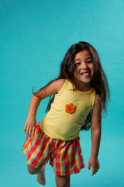 Kids Yellow Beaded Tank Top