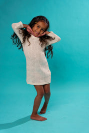 Kids Knitted Backless Dress