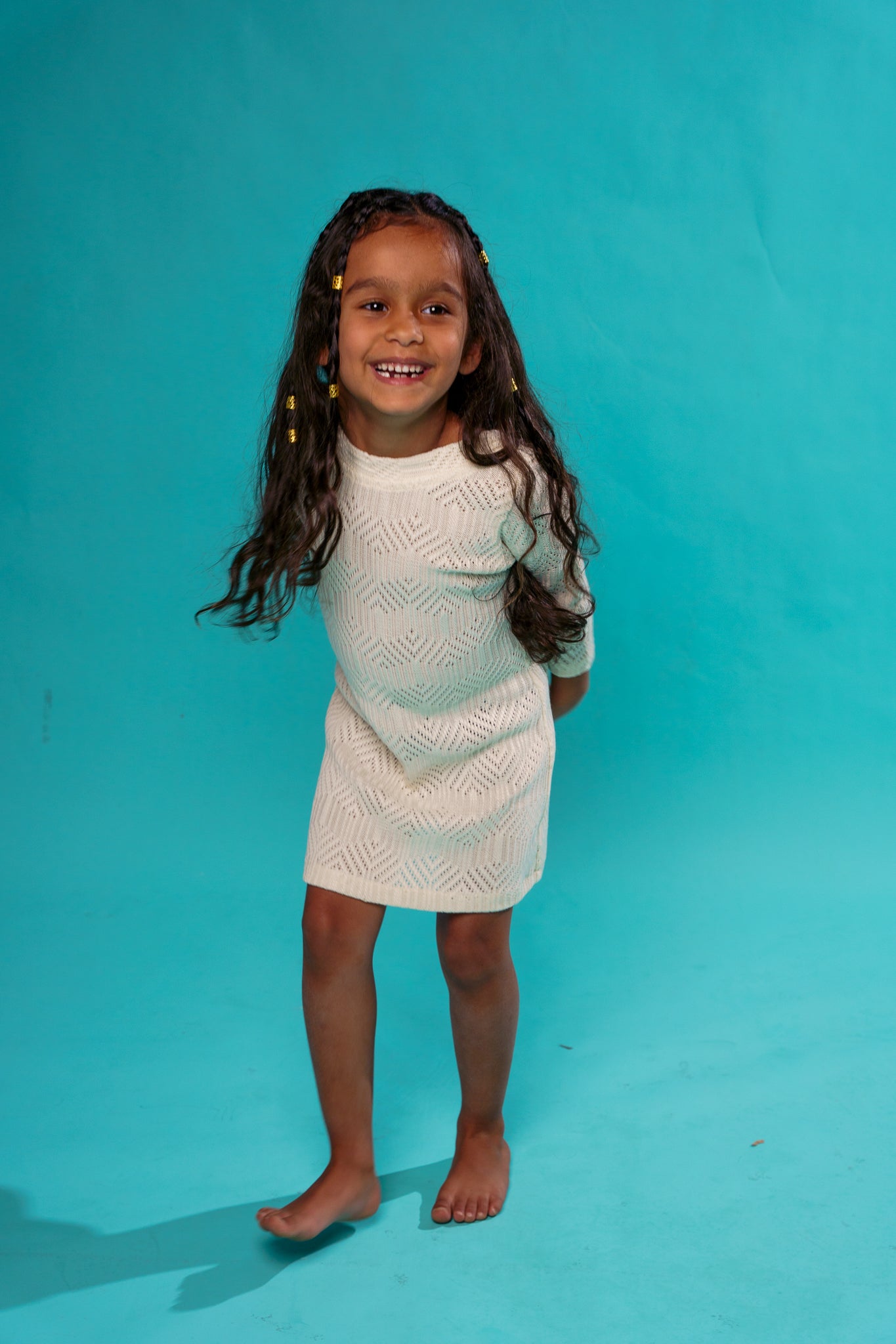 Kids Knitted Backless Dress