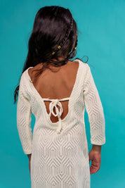 Kids Knitted Backless Dress