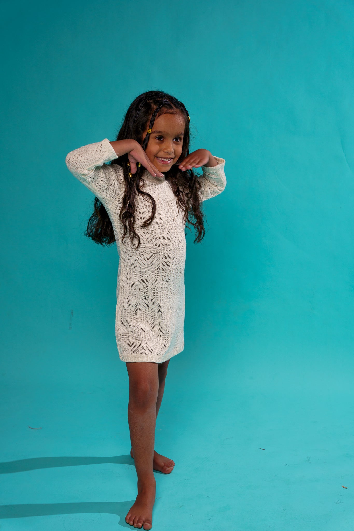 Kids Knitted Backless Dress